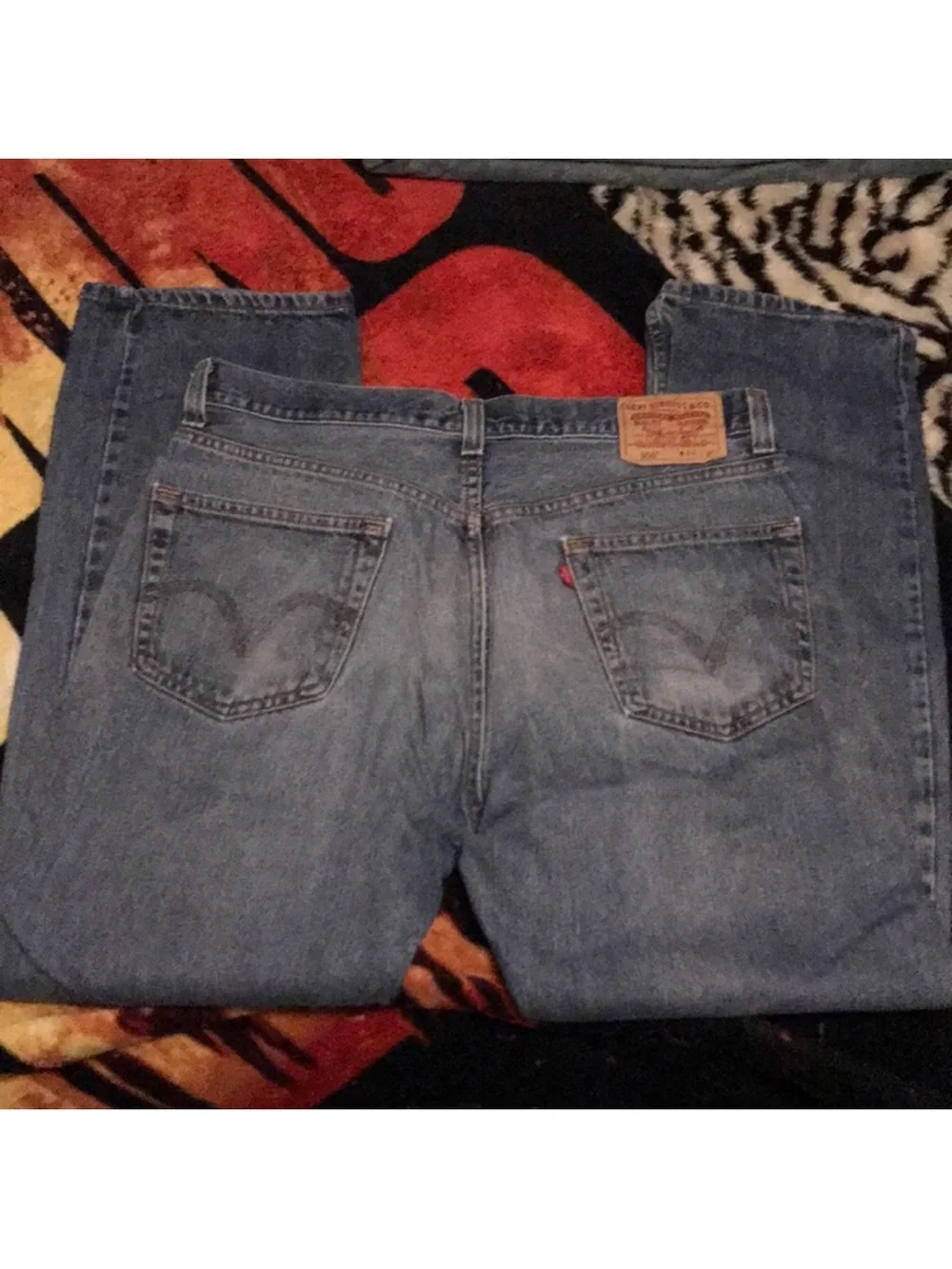 Levi's Men's Blue regular Straight-Leg Denim Jeans 505 W34 L30 vintage